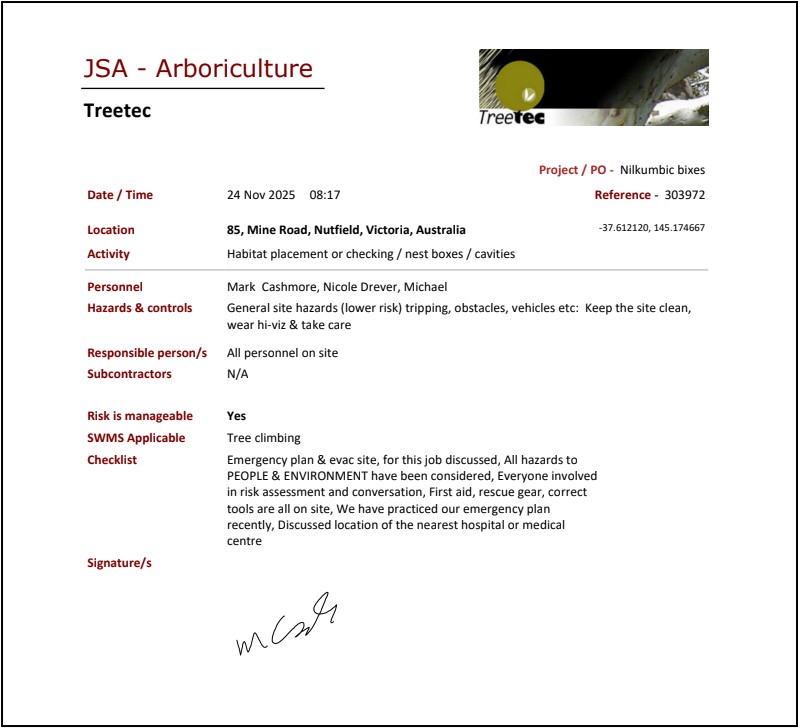 ProofSafe JSA Report